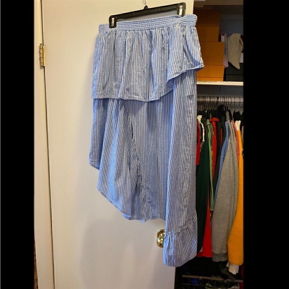 ASOS Blue/White Asymmetrical Skirt Size 10
